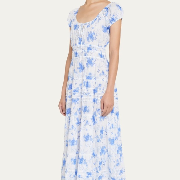 LOVESHACKFANCY Magdaline Puff-Sleeve Cotton Maxi Dress - Picture 6 of 6